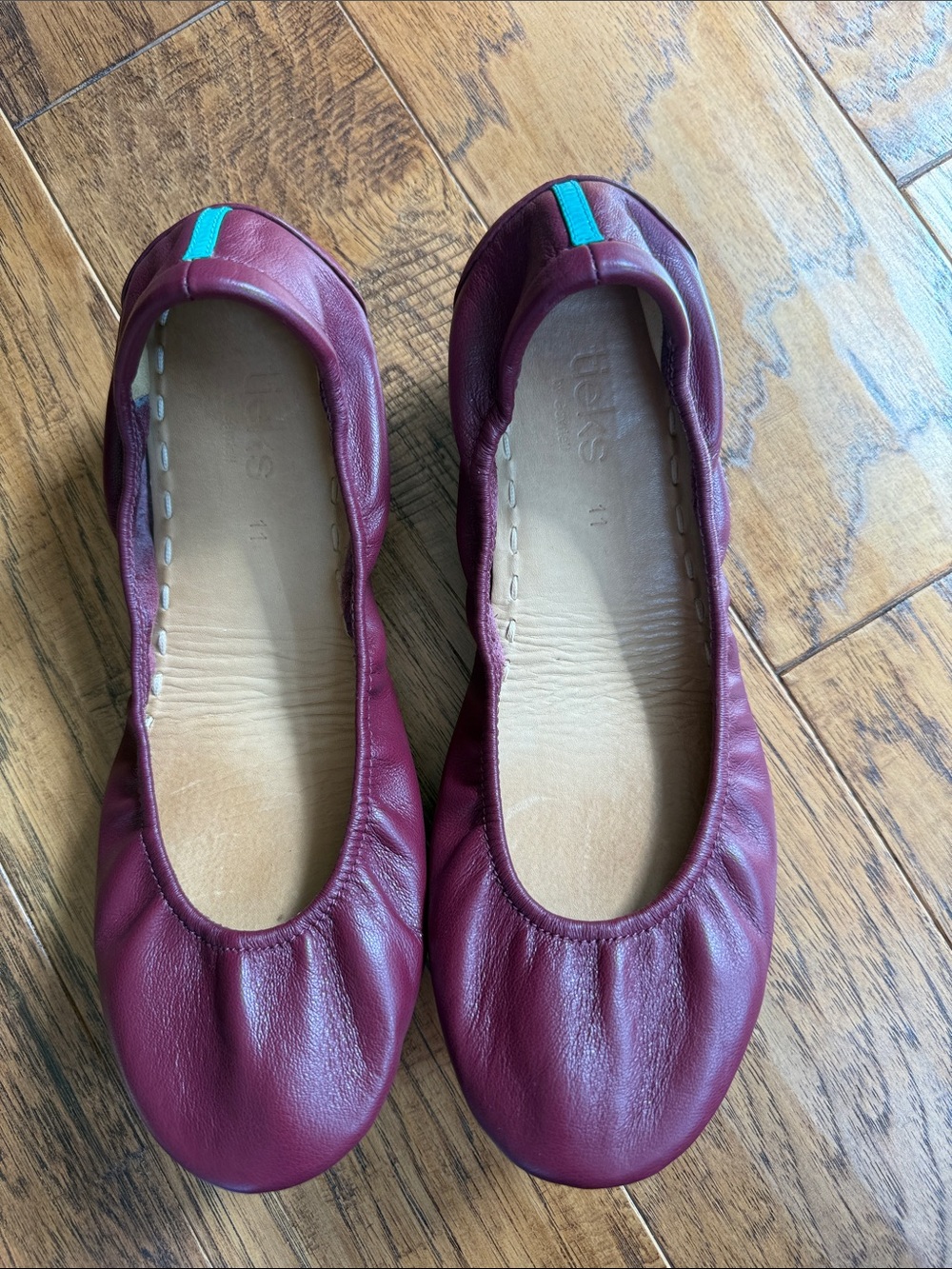 Tieks Burgundy Leather Ballet Flat